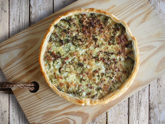 Broccoli and Bacon Puff Pastry Quiche